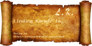 Linding Karméla névjegykártya